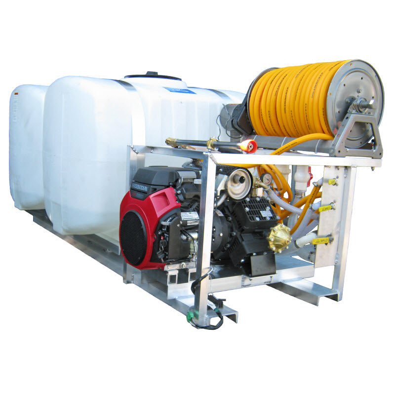 Kings Sprayers 200 Gallon Skid w/ Centrifugal Pump & Electric Reel with  300' 1/2 ID Hose & Guide