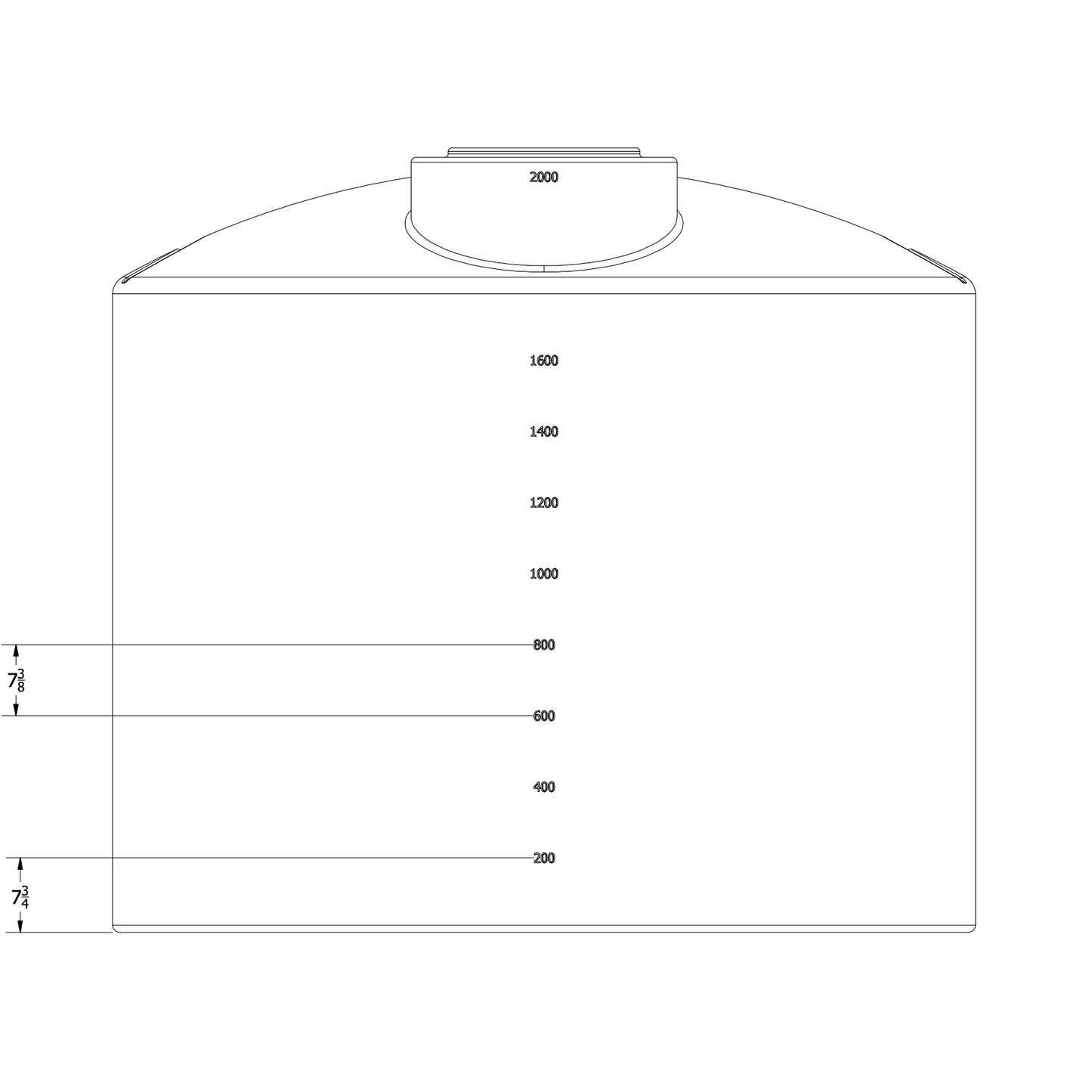 Norwesco 2000 Gallon Vertical Storage Tank