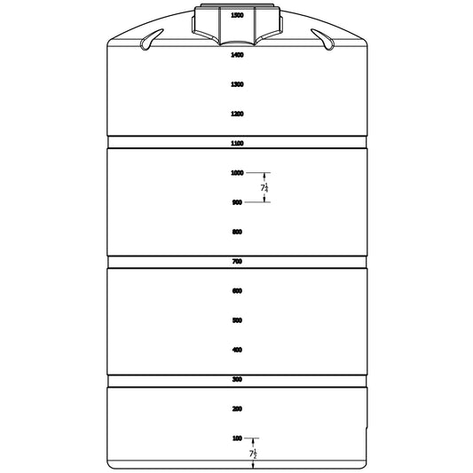 Norwesco 1500 Gallon Vertical Storage Tank