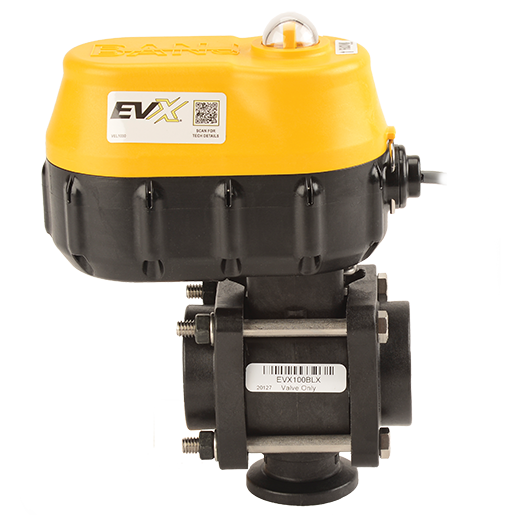 Banjo EVX125BL 1-1/4" 12V 3-Way Bottom Load Electric Bolted Ball Valve