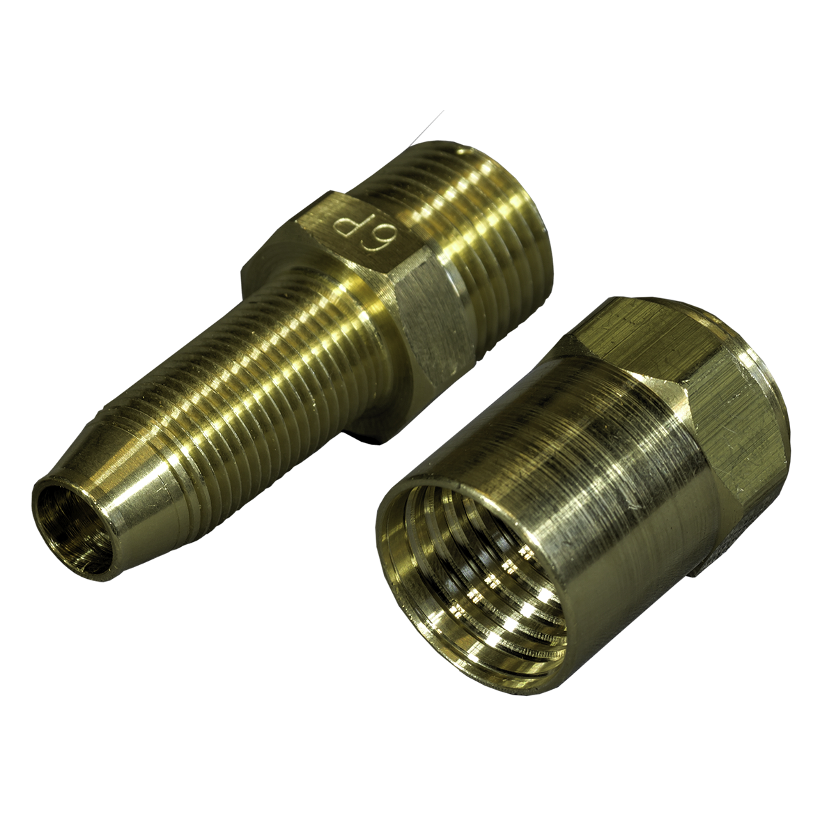 1/2" MPT, 1/2" ID x 13/16" OD Hose Fitting