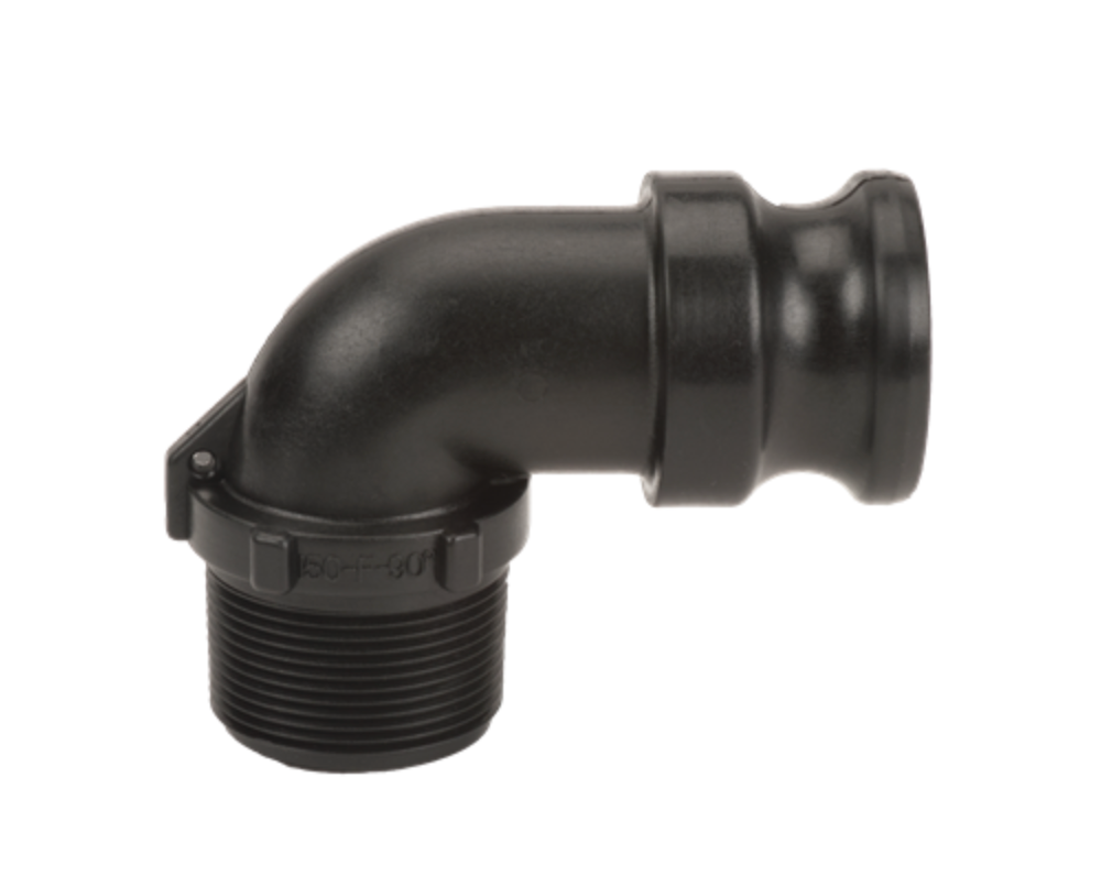 1½" 90° Male Adapter X 1½" Male Thread Poly Cam Lever