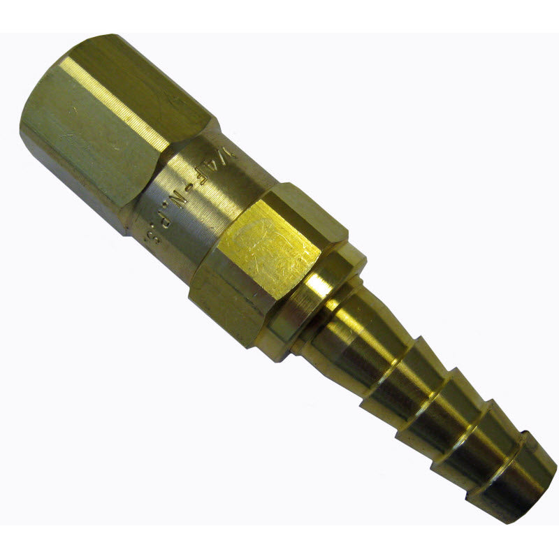 1/4" FNPS x 1/4" Hose Barb Brass Swivel