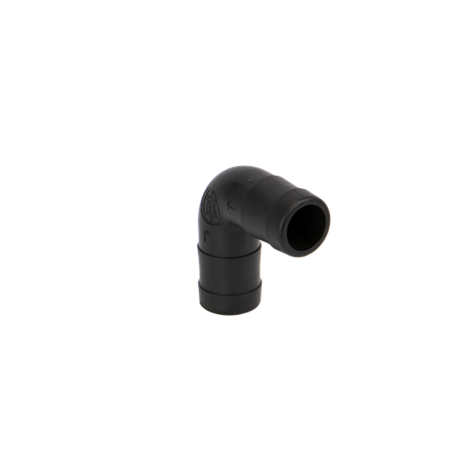 1" 90° Poly Hose Barb Elbow