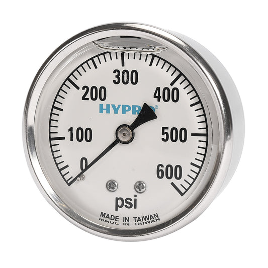 0-600 PSI Pressure Gauge (Back Mount)