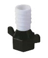 1/2" FNPT x 3/8" Barb Swivel Hex Wingnut Straight Fitting