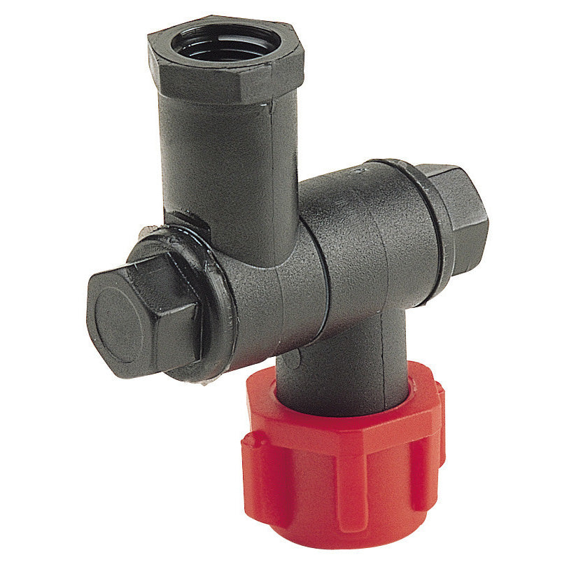 1/4" Female NPT Single Swivel Nozzle Body with 3/8" BSP Threaded Cap Outlet