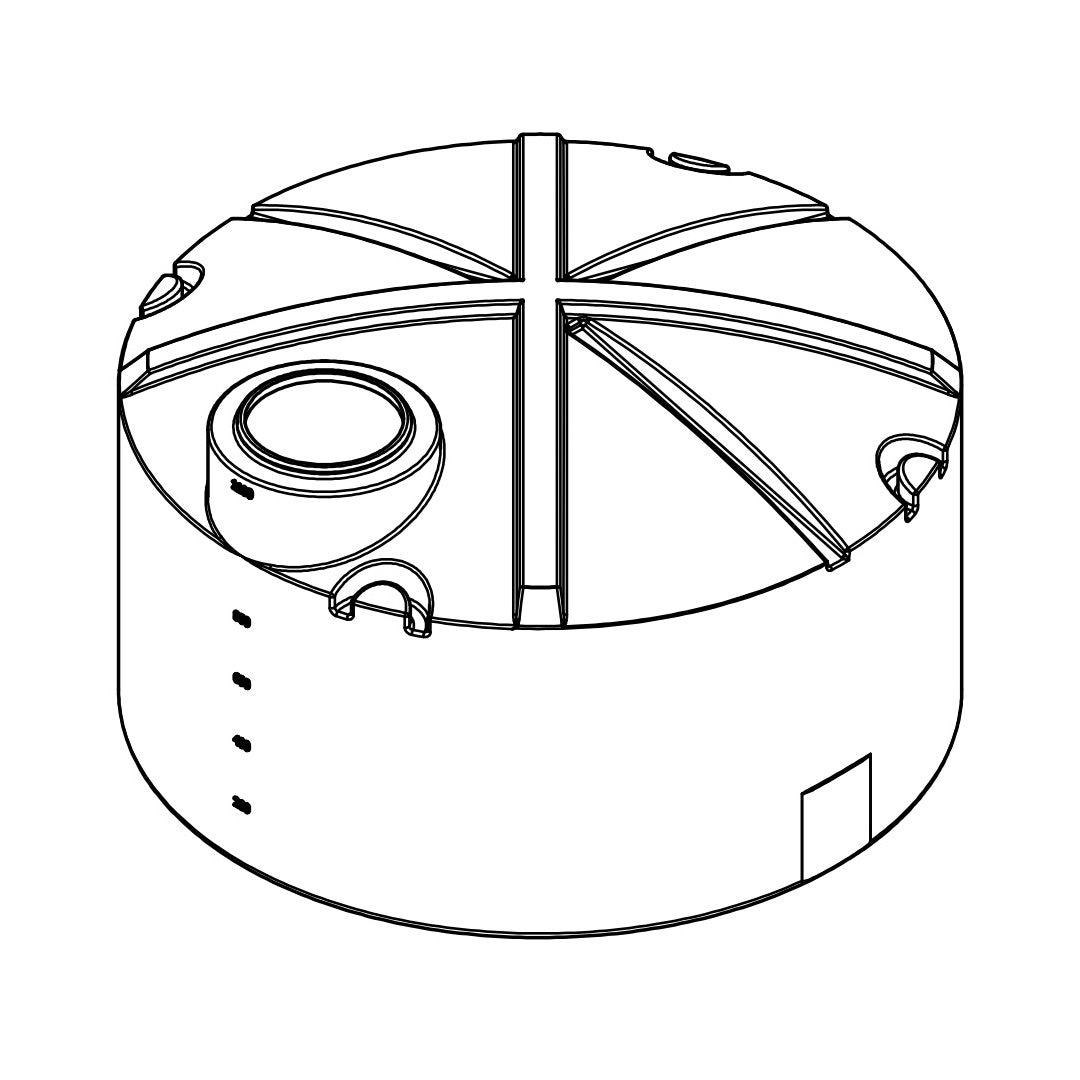 Norwesco 1295 Gallon Vertical Storage Tank (Gusset Top)