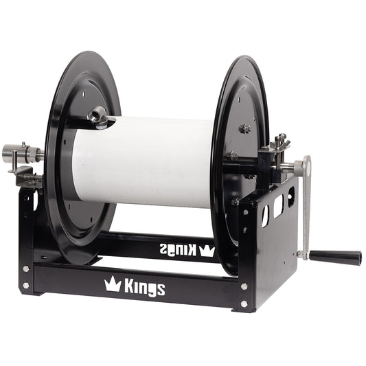 KR1S12 Kings 12" Steel Manual Hose Reel with Stainless Steel Manifold