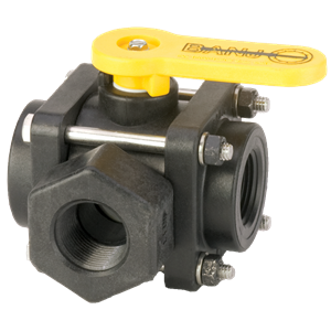 1" 3 Way Side Load Ball Valve