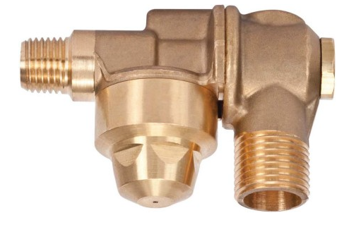 98451-1/4F Single Outlet Brass Rollover With Check Valve