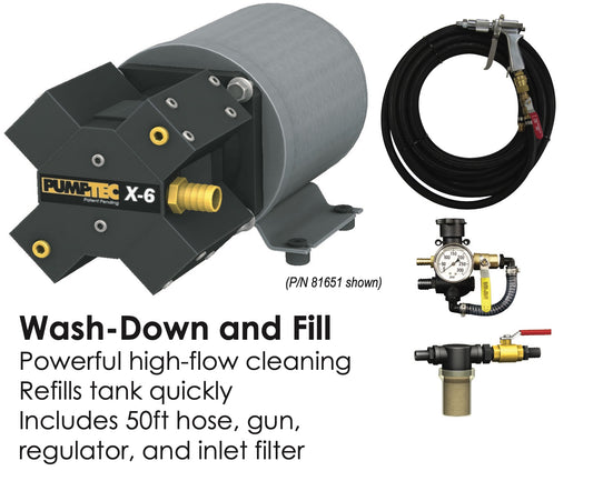 Pumptec X-Series X-6 Portable Sanitation Wash Down and Fill - Pump/Motor Assembly