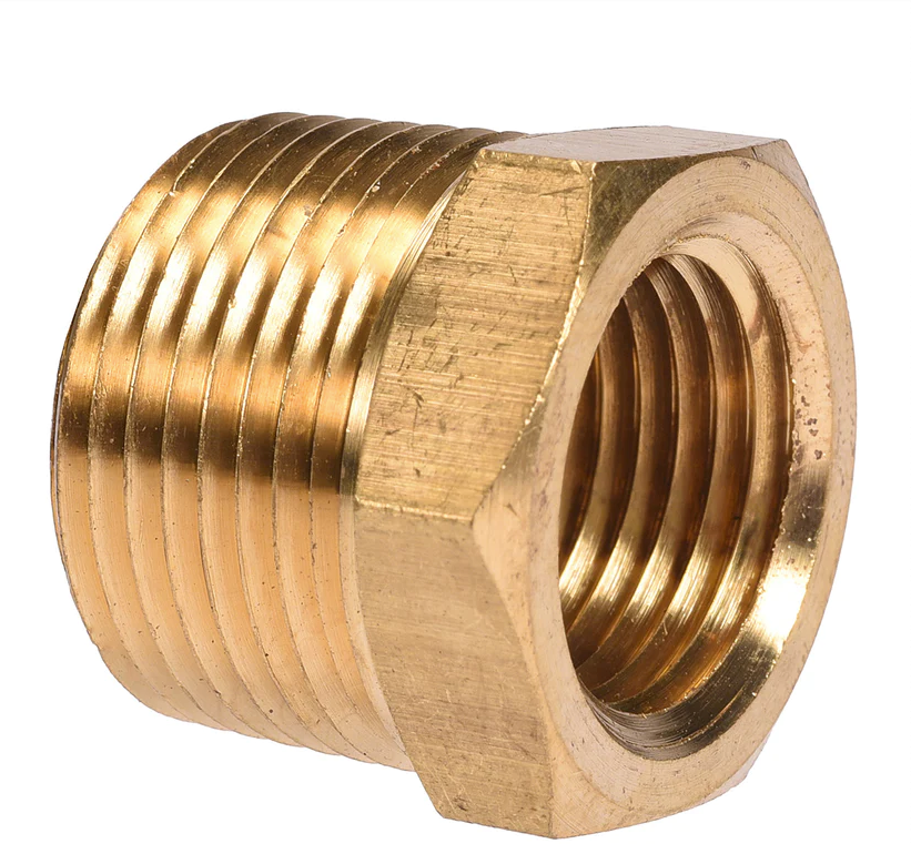 1" MNPT x 3/4" FNPT Brass Reducer Bushing