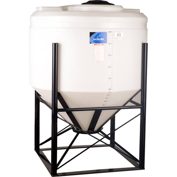 325 Gallon-15 Degree Cone Bottom Flat Top Tank