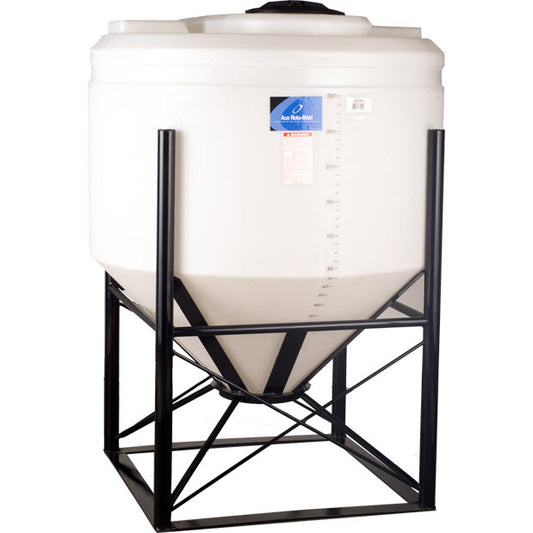 325 Gallon-15 Degree Cone Bottom Flat Top Tank