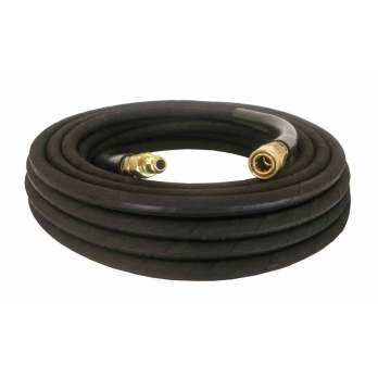 3/8" ID x 50' Pressure Washer Hose 4000 PSI (Black) with Quick Connects