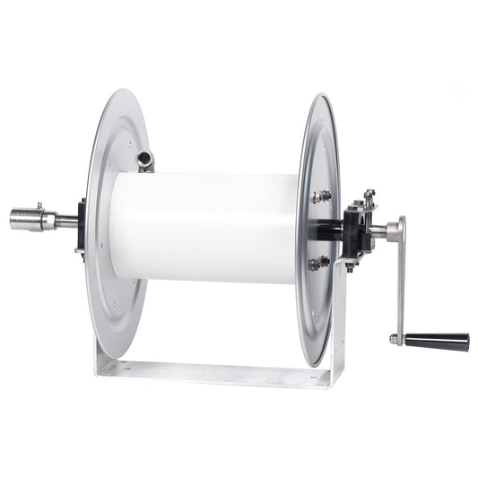 KR2A12 Kings 12" Aluminum U-Frame Manual Hose Reel with Stainless Steel Manifold