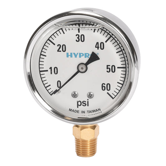 0-60 PSI Pressure Gauge (Bottom Mount)