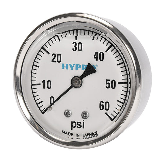 0-60 PSI Pressure Gauge (Back Mount)