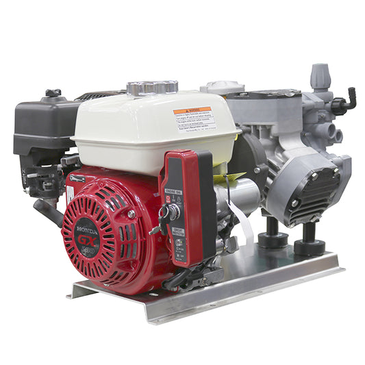 Comet P40GR (Poly) "Soft Wash" Diaphragm Pump & Honda GX200 Electric Start on Base Plate