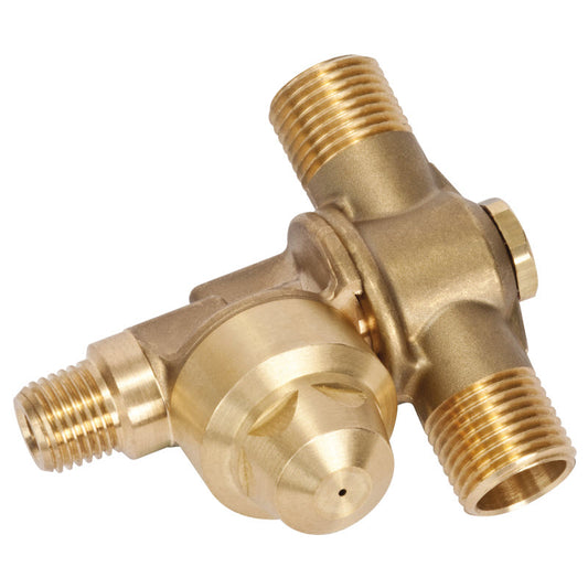 98450-3/8M Double Outlet Brass Rollover With Check Valve