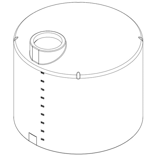 Norwesco 1000 Gallon Vertical Storage Tank