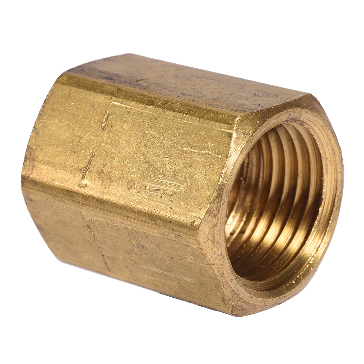 1/2" Female Metric x 1/2" FNPT Brass Coupler