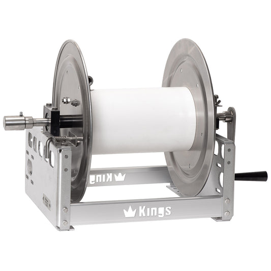 KR1A12 Kings 12" Aluminum Manual Hose Reel with Stainless Steel Manifold