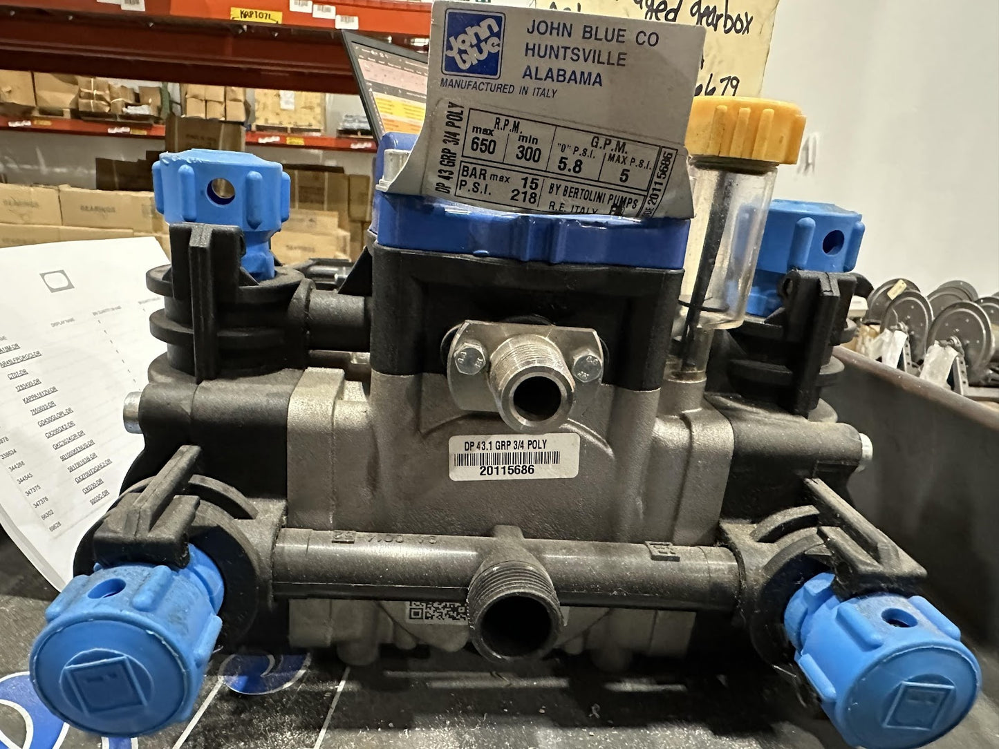 DP-43.1-GRIP Diaphragm Pump **Damage Return**