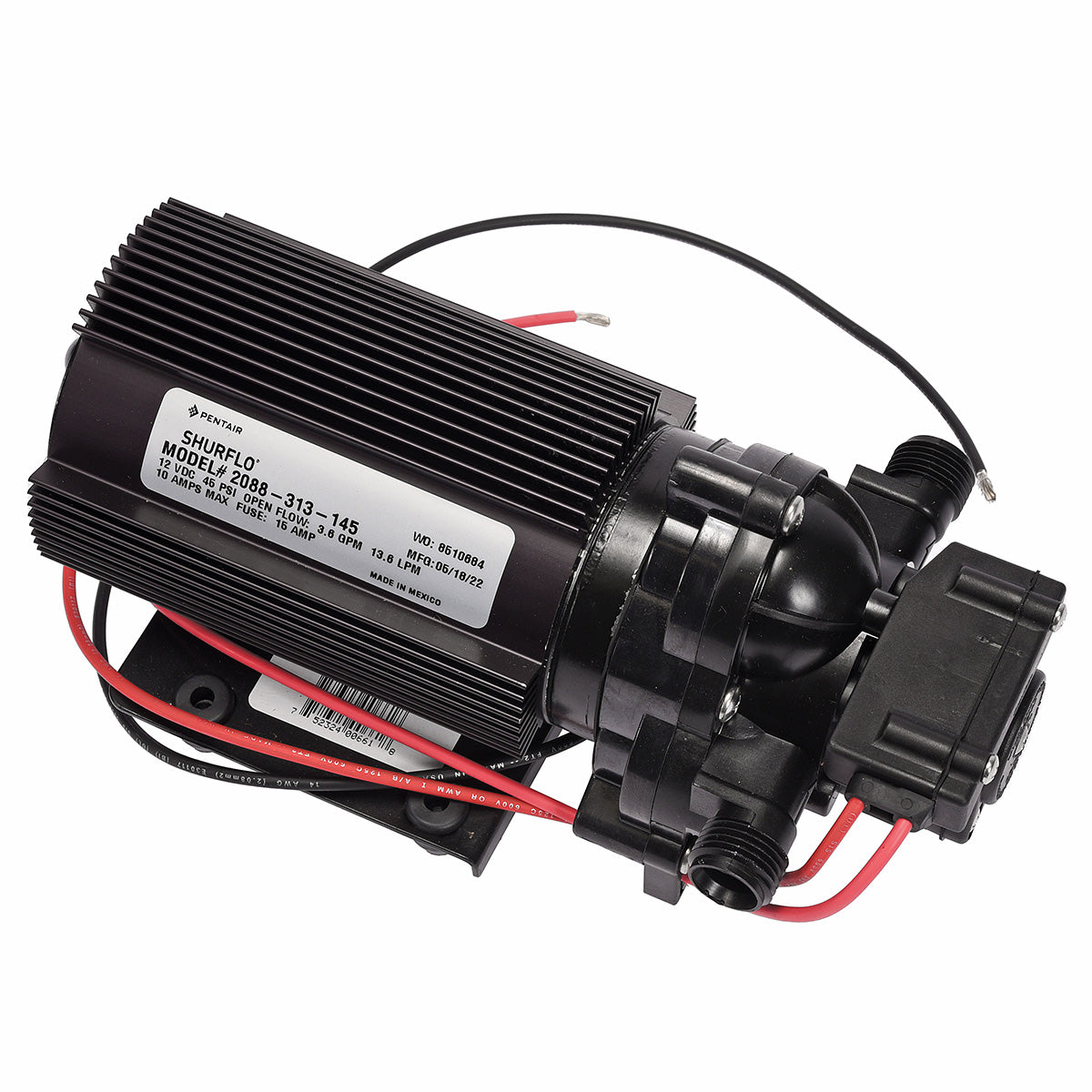 2088-313-145 Automatic Demand 12VDC Pump with Fin Cooled Motor