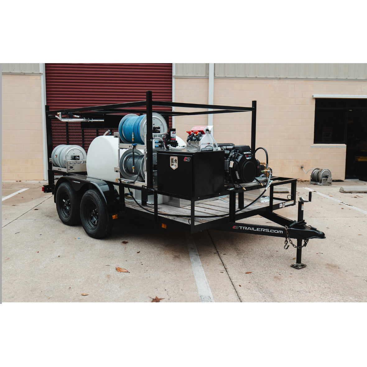 C3 Soft Washing and Pressure Washing Trailer - 325/100 w/ Dual Soap Tanks