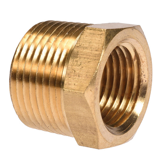 3/4" MNPT x 1/2" FNPT Brass Reducer Bushing