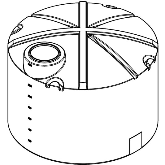 Norwesco 1550 Gallon Vertical Storage Tank (Gusset Top)