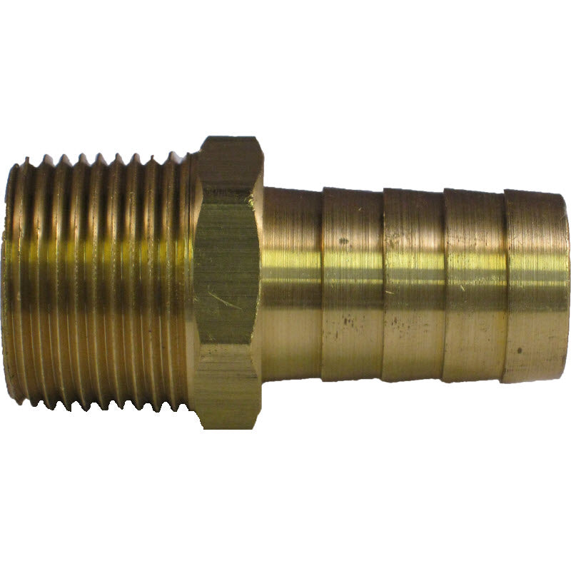 1/4" HB X 1/8" MNPT Brass Male Insert