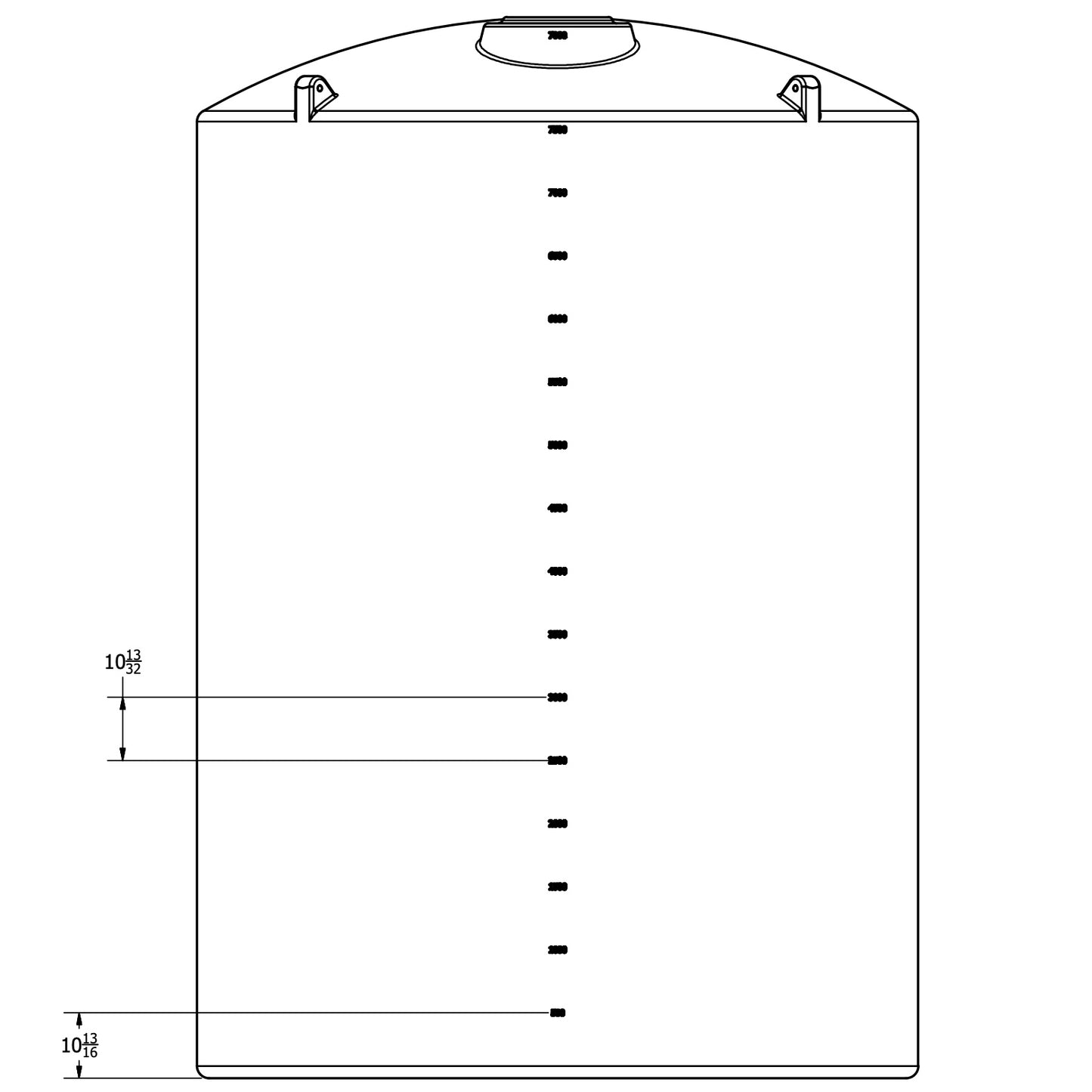 Norwesco 7800 Gallon Vertical Storage Tank