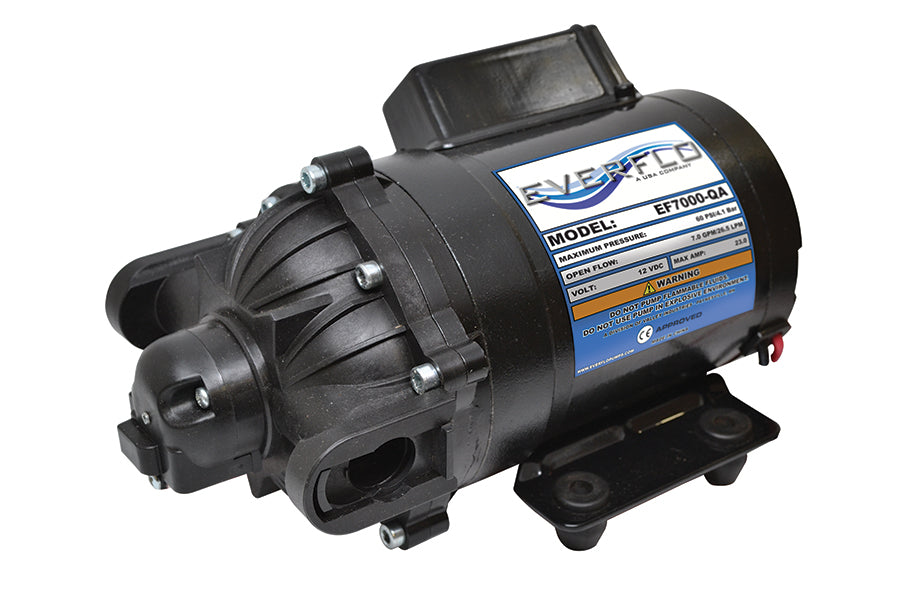 EF7000-QA Everflo 12V Diaphragm Pump w/ Quick Attach Ports