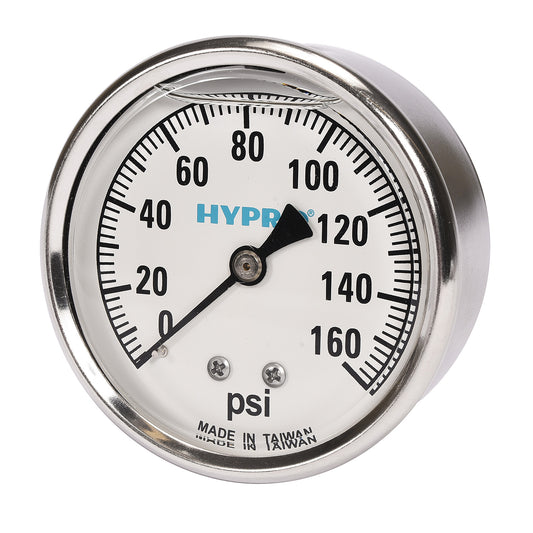 0-160 PSI Pressure Gauge (Back Mount)