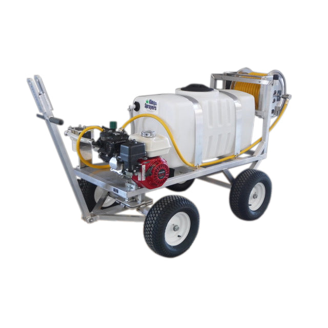 Kings Sprayers 50 Gallon 4-Wheel Sprayer with 10 gpm Diaphragm Pump and Manual Hose Reel